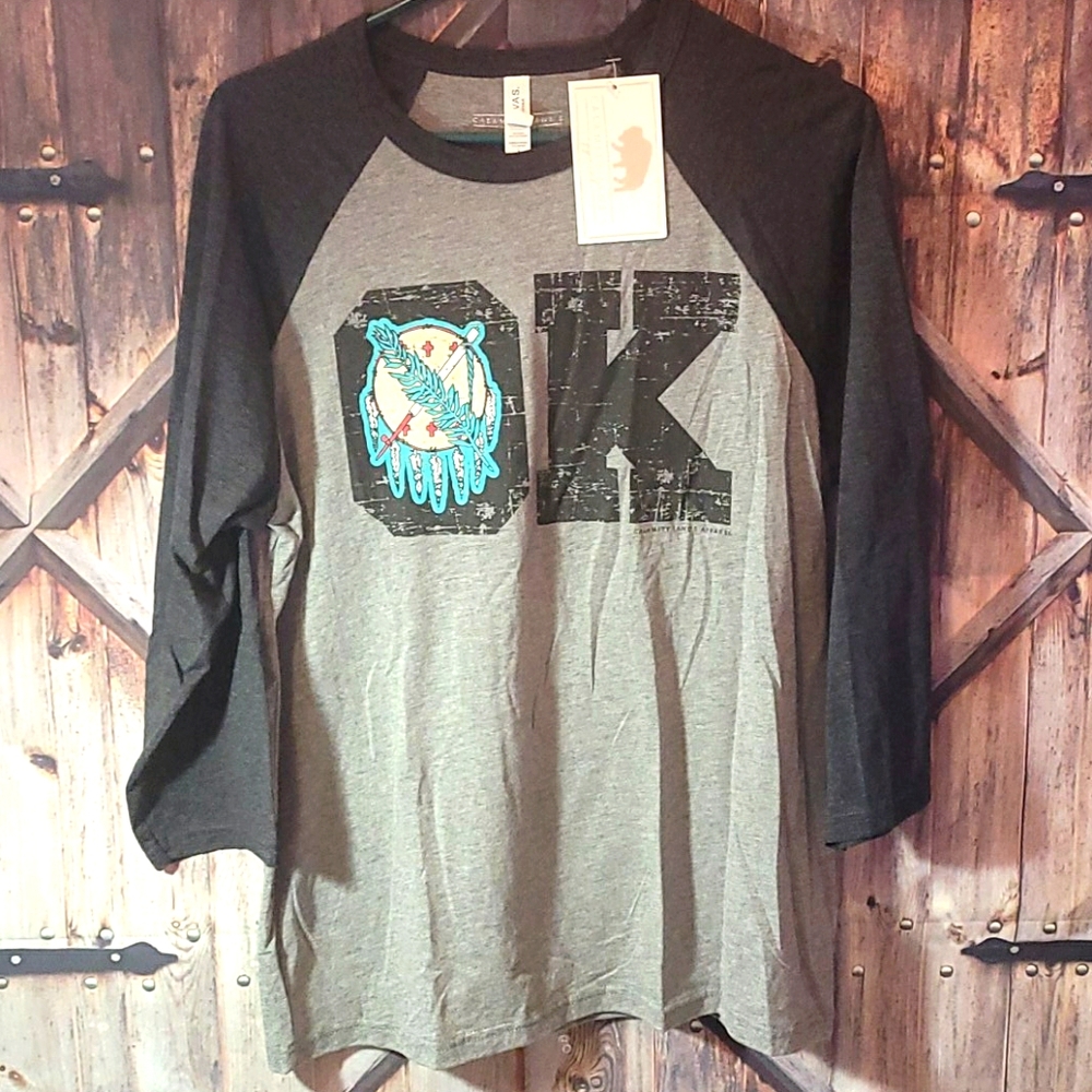 Calamity Jane's baseball tee Oklahoma sz Large, no tag